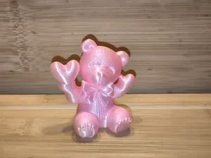 Bär mit Schleife und Herz - Valentinstag