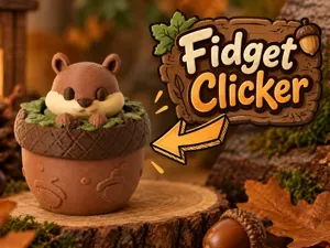 Acorn Squirrel Clicker Toy Cute Fall Fidget