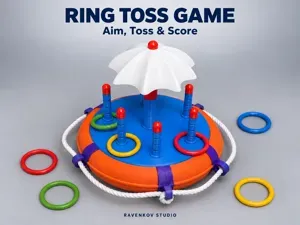 Floating Ring Toss Pool Game – 3D Printed Pool Toy
