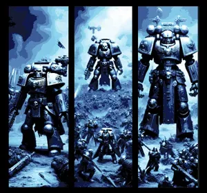Warhammer 40000 Fan Art - Battlefield Shots - Set of 3 Bookmarks