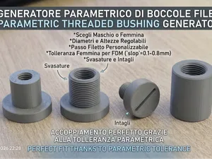 Parametric Threaded Bushing Generator (Male & F)