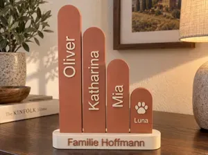 Unsere Familie – Personalisierbare Namenssäulen
