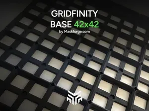 Gridfinity 42×42 Base w/ Full & Half Box