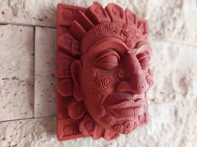 Mayan Face Sculpture-Ancient Inspired 3D Print v8 — Image 3 of 5
