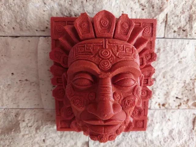 Mayan Face Sculpture-Ancient Inspired 3D Print v8 — Image 5 of 5