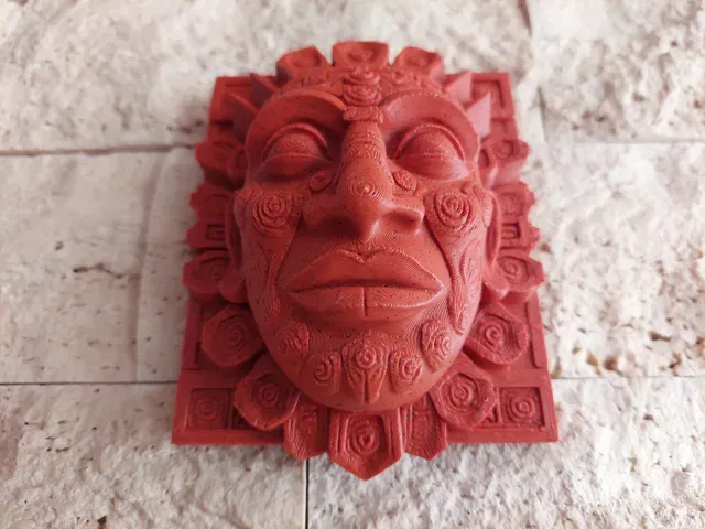 Mayan Face Sculpture-Ancient Inspired 3D Print v8 — Image 4 of 5