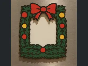 Christmas Wreath Photo Magnet (Instax Mini)