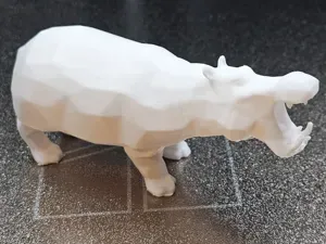 Low Poly Serie / Hippopotamus ( Nr. 009)