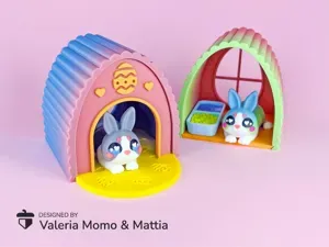 Diorama for Cute Flexi Animals, Cute Bunny Edition