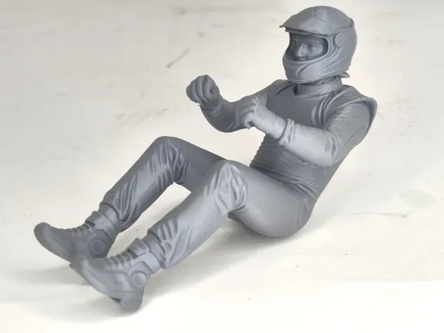 Rally car driver male figure 1:10