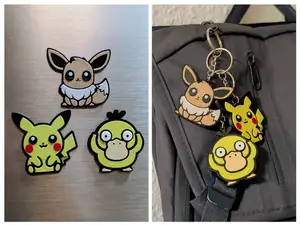 Cute Pokemon Magnets & Keychains - Fast Print!