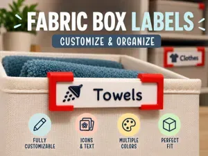 Fabric Box Labels - Parametric tags