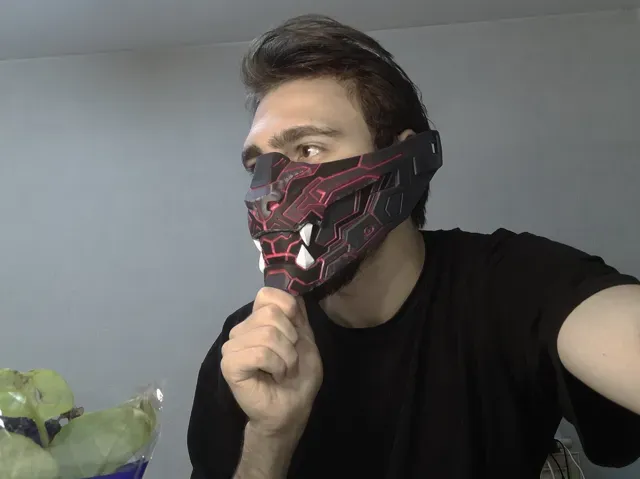 TDC OniForge – Cyber Panther Half-Face Mask — Image 4 of 16