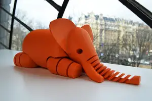 cute flexible elephant. large and small
