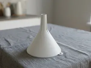 Customisable parametric funnel with vent fins
