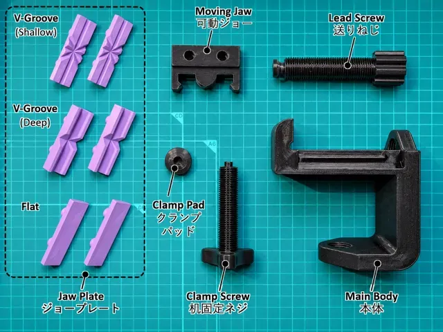 Clamp-On Mini Bench Vise with Replaceable Jaws — Image 2 of 3