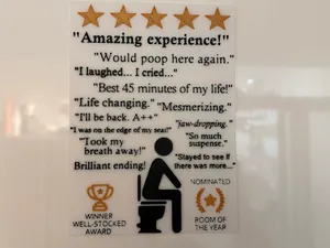 5 Star Toilet Award - Funny Poster