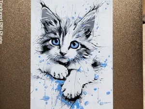 Cat Hueforge - Painter cat 3 - Kitten Blue eyes
