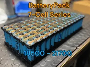 Battery Holder 18500-21700–7-Cell Series Layout