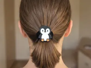 Pinguin Haargummi-Charm / Haar-Accessoire