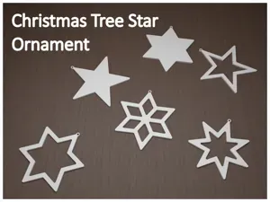 Christmas Tree Star Ornament Weihnachtsbaum-Stern