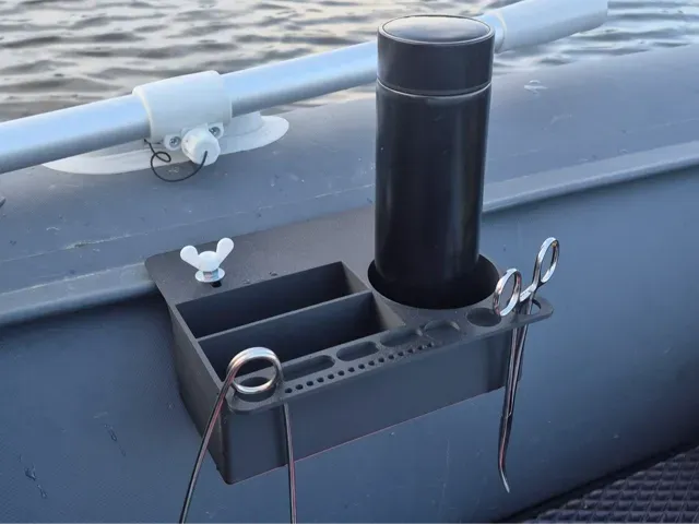 PVC Boat Rail-Mounted Fishing Organizer