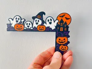 Halloween Ghost & Pumpkin Door Corner Decoration