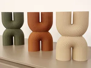 Ribbed Cross Vase
