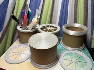 Cardboard spool core container storage system