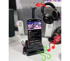 Phone Speaker Stand + Headphone Holder