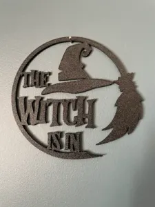 The Witch is in Door hanger