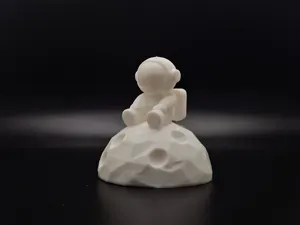 Lonely Astronaut on the Moon – Minimal Desk Figure