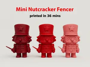 Mini Nutcracker Fencer – Festive Holiday Figure