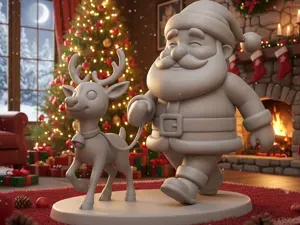 Père Noël et le renne