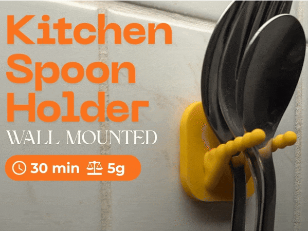 Minimal Spoon Holder Wall Mount Universal and IKEA