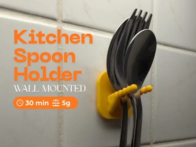 Minimal Spoon Holder Wall Mount Universal and IKEA — Image 5 of 16