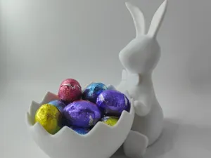 Easter Bunny Boy with Egg Basket