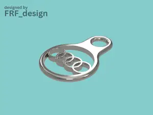 Keychain - Shopping cart coin/token - Audi Logo