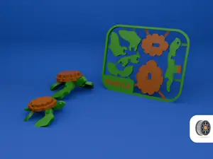 Cute Sea Turtle Kit Card | AMS Ready, two sizes