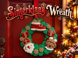Sinterklaas Wreath with Presents and Cookies