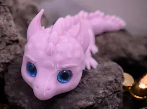 Toon Dragon Keychain - glass eye compatible