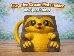 Cute Sloth Ice Cream Pints Holder