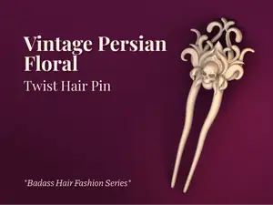 Vintage Persian Floral - Twist Hairpin