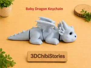 Cute Baby Dragon Flexi Articulated | Single Color