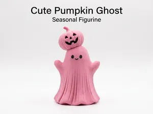 Cute pink Halloween ghost