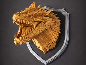 Wall Mounted Dragon Head – Fantasy Trophy Decor
