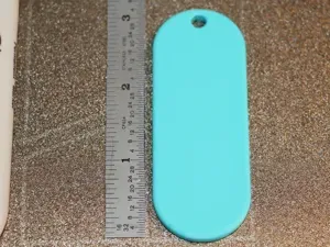 Keychain Blank 30x80mm 15mm Corners
