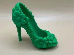 High heels in flower style - shoes and footwear