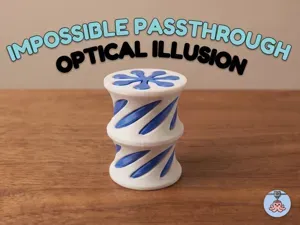 Impossible Passthrough Optical Illusion Twist Vase