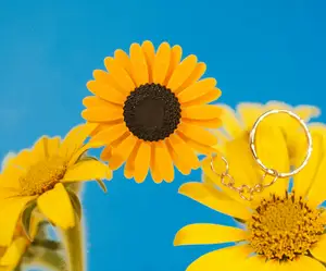 Sunflower keychain